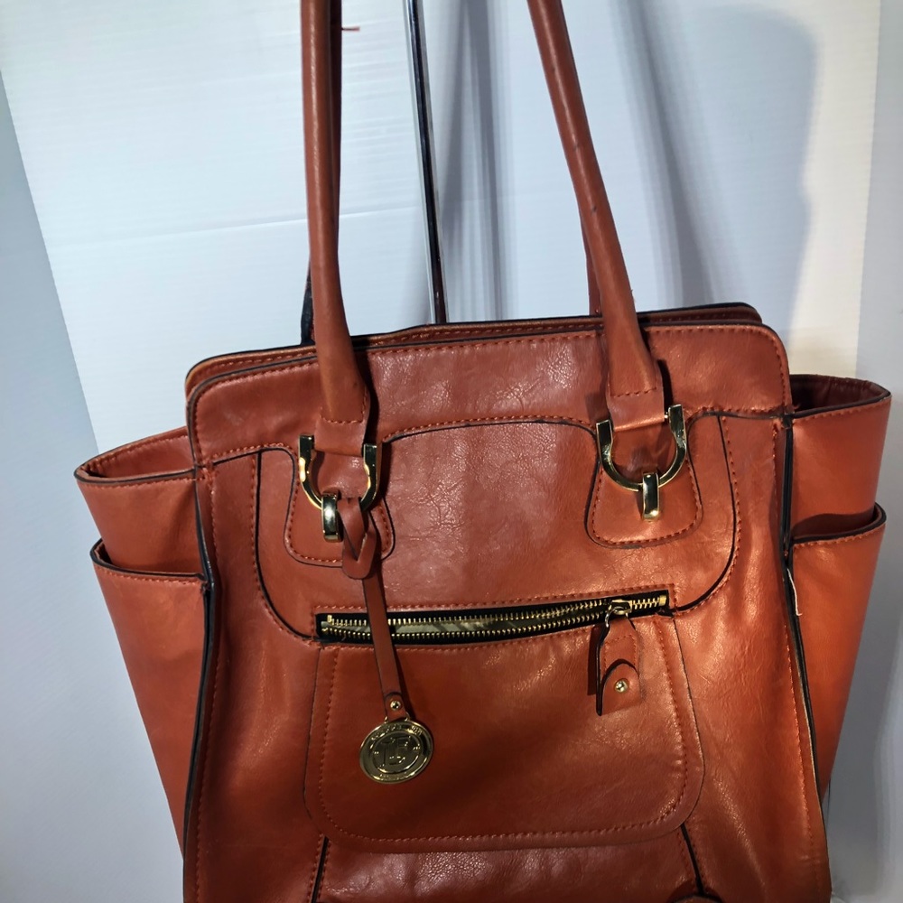 London Fog Brown Leather Bag